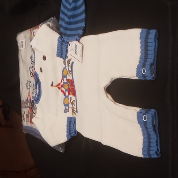 CLASSIC PREP Reese Carousel Intarsia Sweater Romper Set &  Stroller Blanket NWT - Picture 8 of 10